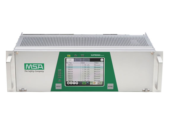 Fire and Gas Detection System for diverse range of industries and applications. The SUPREMATouch features a large colour touchscreen display with a title-based menu structure to optimize intuitive operation. It can be used with a wide range of detectors for combustible gas, toxic gas and oxygen deficiency. Output options include relays and 4-20 mA outputs.